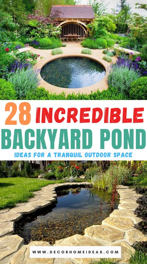 Best Backyard Pond Ideas Outdoor Ponds Diy, Backyard Water Feature Diy, Japanese Water Feature, Outdoor Fish Ponds, Backyard Pond Ideas, Koi Pond Backyard, Natural Ponds, Fish Ponds Backyard, Small Backyard Ponds