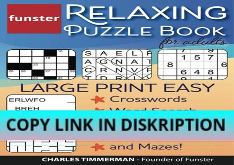 PDF KINDLE DOWNLOAD Funster Relaxing Puzzle Book for Adults - Large Pr Kindle Cover, Jigsaw Puzzles Online, Kindle Case, Ppt Presentation, Brain Games, Slide Show, Puzzle Books, Puzzle Solving, Free Ebooks Download