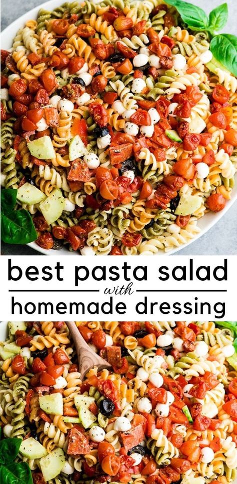 Best Pasta Salad Recipe, The Best Pasta Salad, Bbq Side Dish, Bbq Side, Best Pasta, Best Pasta Salad, Side Dishes For Bbq, Pasta Salad Recipe, Homemade Dressing