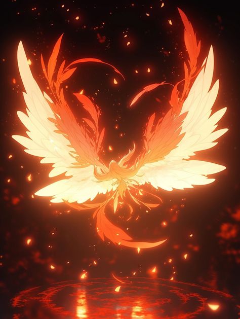 Fire Mythical Creatures, Phoenix Wings Art, Human Phoenix Character Design, Fire Magic Art, Phoenix Concept Art, Phoenix Character Design, Fenix Art, Phoenix Fanart, Phoenix Oc