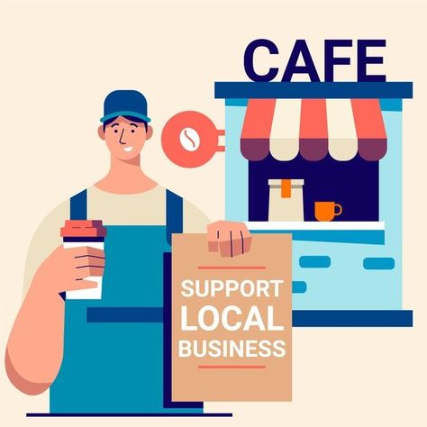 Support local business concept. Download it at freepik.com! #freepik #vector #business #building #support #localshop #commerce Local Business Marketing, Local Marketing, Local Seo Services, Business Concept, Support Local Business, Seo Agency, Business Illustration, Local Seo, Business Building