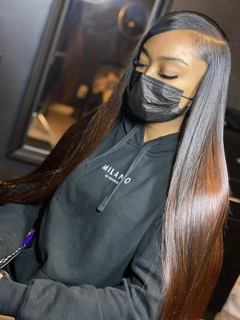 Swoop Side Part Sew In, Swoop Sew In, Side Part Wet And Wavy Quick Weave, Swoop Quick Weave Long, Deep Part Sew In With Leave Out, Side Part Swoop Quick Weave, Side Swoop Sew In, Sew In With Swoop, Quick Weave With Swoop