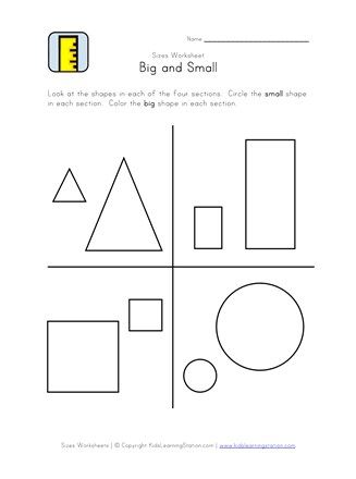 Black and white worksheet for identification of big and small. Pre Schooler Worksheet, Letter C Activities, Preschool Activities Printable, Abc Tracing, Math Practice Worksheets, Worksheet For Kids, Free Kindergarten Worksheets, Numbers Kindergarten, Alphabet Worksheets Preschool