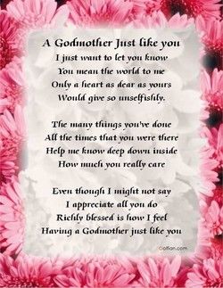 Godmother Poems Godmother Birthday Wishes, Godmother Birthday Quotes, To My Godmother Quotes, My Godmother Quotes, Godmother Quotes Goddaughter, Best Aunt Quotes, Goddaughter Quotes, Happy Birthday Godmother, Godmother Poem