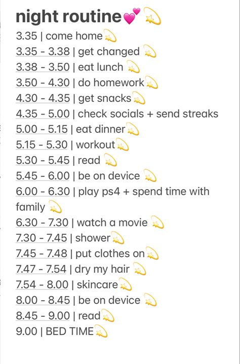 heyy! i just posted my morning routine so why not gm night routine! It is perfect for my time fitting! please save, ily stay safe! :) Sick Morning Routine, My Morning Routine, Eat Lunch, Do Homework, Girl House, Night Routine, Stay Safe, Morning Routine, Friday Night