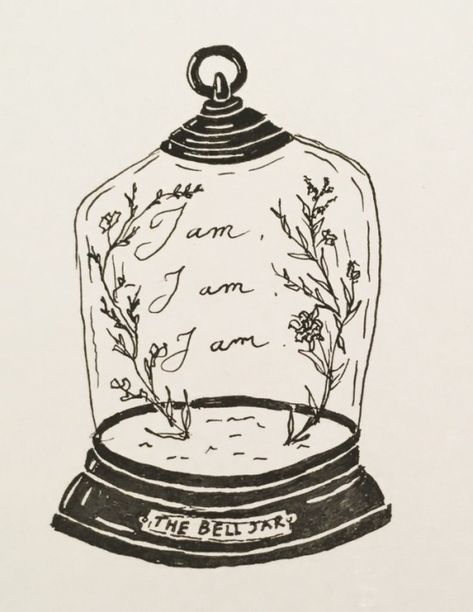 Sylvia Plath Tattoo, Silvia Plath, Literary Tattoos, Jar Art, The Bell Jar, Sylvia Plath, Book Illustration, Future Tattoos, Pretty Words