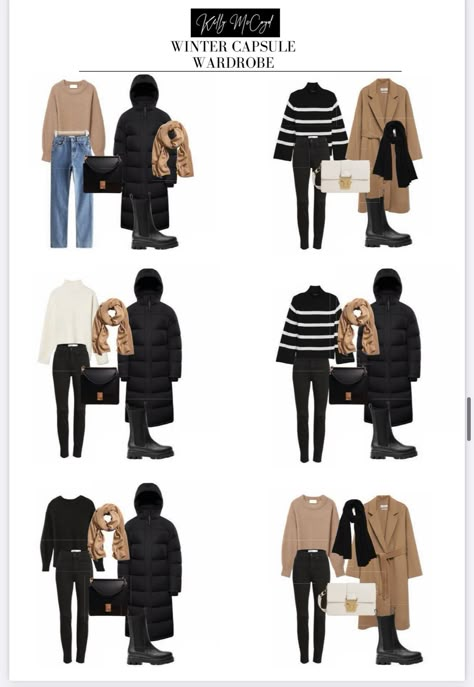 Paris Winter Outfit 2022, Chic Winter Outfits 2023, New York Winter Capsule Wardrobe, London Winter Capsule Wardrobe, Winter Office Capsule Wardrobe, Packing For Winter In Europe, Winter Outfit Europe, Cold City Break Outfits, Autumn Europe Outfits