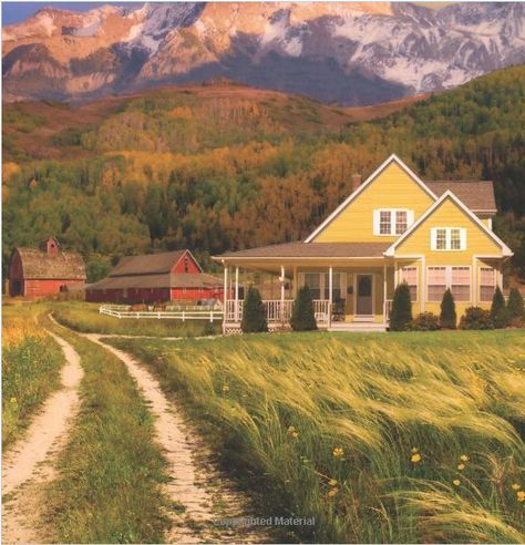 // ranch house Ranch Life Aesthetic House, Loft Ranch House, Western Farmhouse Exterior, Country Ranch House Exterior, Pretty Country Houses, Ranch Home Aesthetic, Ranch Aesthetic House, Wyoming Ranch House, Ranch House Porch