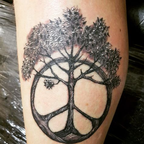 Peace Sign Tattoos, Peace Symbols, Back Of Neck Tattoo, Crow Tattoo, Sunflower Tattoos, Tree Of Life Tattoo, Dad Tattoos, Small Hand Tattoos, Jewelry Tattoo