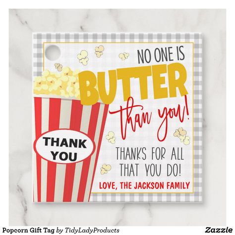 Popcorn Gift Tag, Volunteer Teacher, Appreciation Gifts Diy, Staff Appreciation Gifts, Teacher Appreciation Gifts Diy, Nurse Appreciation Week, Week Schedule, Popcorn Gift, Volunteer Appreciation