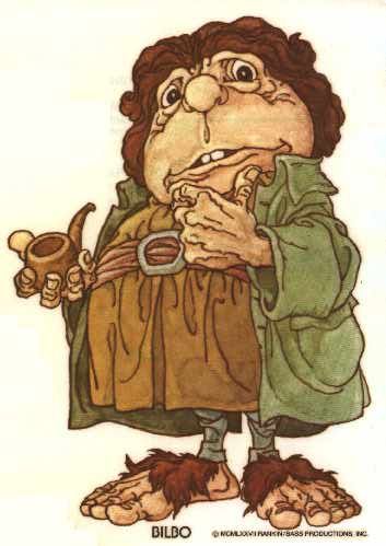 Rankin-Bass Bilbo The Hobbit Cartoon, The Hobbit Animated, The Hobbit 1977, Hobbit Bilbo, Hobbit Art, 70s Sci Fi Art, Tolkien Art, Lotr Art, Bilbo Baggins