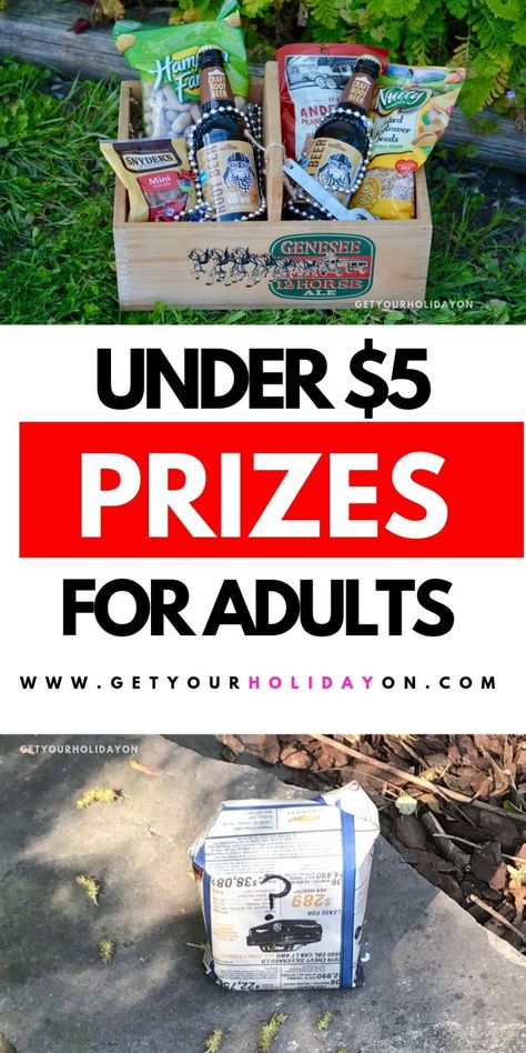 Cheap prizes adults will love! #prize #partyfavors #diys #party Adult Prizes For Games, Prizes For Games Adults, Prizes For Adults, Bingo Prize Ideas, Christmas Party Prizes, Prizes For Games, Bingo Prizes, Easter Prizes, Fundraiser Prizes