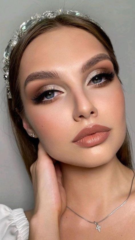 Ball Makeup, Wedding Eyes, Wedding Eye Makeup, Glam Wedding Makeup, Prom Makeup Looks, Bridal Makeup Natural, Wedding Day Makeup, Smink Inspiration, Neutral Makeup