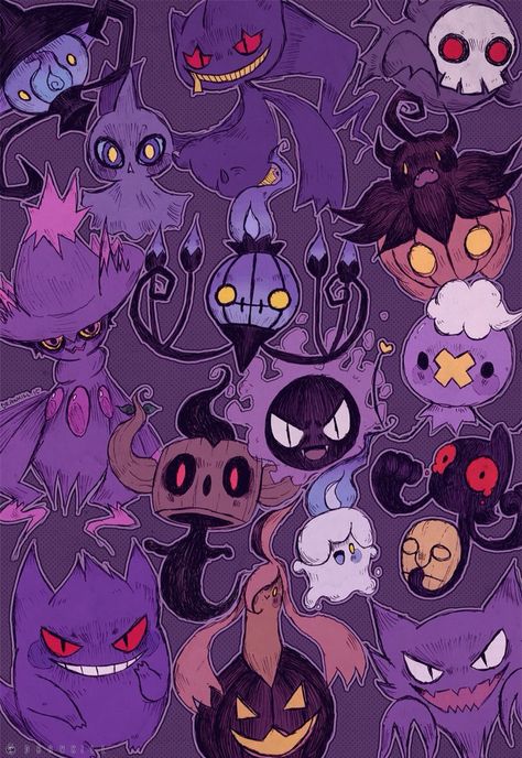 Pokemon Wallpapper Iphone, Gastly Pokemon, Ghost Type Pokemon, Pokemon Halloween, Ghost Pokemon, Pokemon Backgrounds, Mega Pokemon, Ghost Type, Type Pokemon