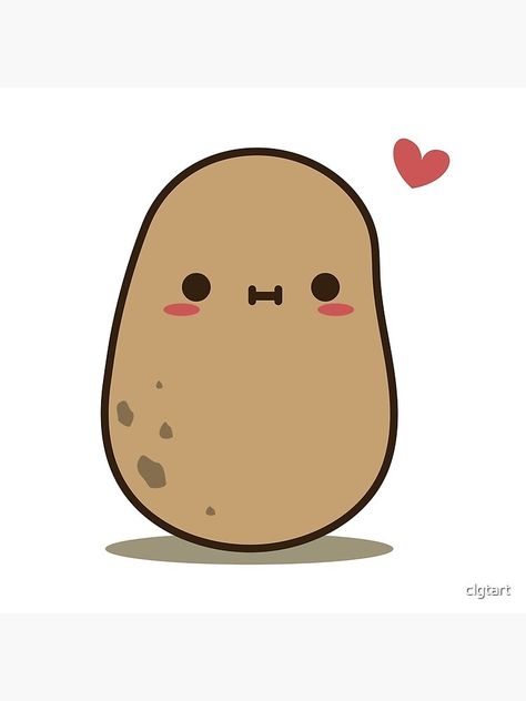 Aesthetic Potato, Kawaii Drawing Ideas, Kawaii Drawing, Cute Potato, A Potato, Drawing Ideas, Potato, Kawaii