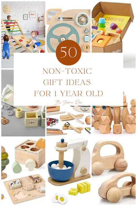 Discover the perfect nontoxic gifts for your one-year-old! 🎁 I’ve curated a list of 50 safe and engaging toys to ensure fun playtime and also foster development. From educational wonders to delightful playmates, find the ideal gifts for your little one. Explore the world of nontoxic joy with these thoughtful and safe presents. #NontoxicToys #GiftIdeasForOneYearOlds #SafePlaytime 🌈✨ Best Gifts For First Birthday, Christmas Gifts For 1 Year Baby Boy, What To Get A One Year Old For Birthday, 1 Year Christmas Gift Ideas, Gifts For One Year Old Boy, One Year Old Toys, One Year Old Christmas Gifts, Gifts For One Year Old, One Year Old Gift Ideas