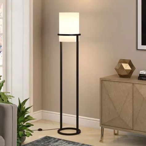 10 Lamps Perfect For Your Home Black Floor Lamps, Glam Floor Lamps, Black Lamp Base, Black Metal Floor Lamp, Simple Floor Lamp, Modern Standing Lamps, Long Lamp, Tall Floor Lamps, Column Floor Lamp