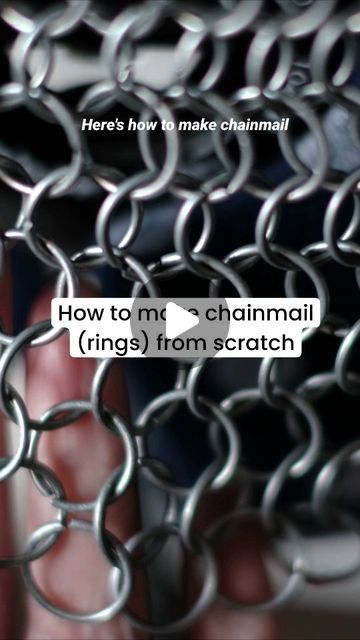 The Crystal Wolf on Instagram: "How to make chainmail rings from scratch. I am a cosplayer and these are for cosplay. I know there are sturdier ways to do it for LARP and such but I am a cosplayer, I made these with butted joints and am not fighting anyone in my armor so we good. I haven't had any fall off so far - if you close the gap enough you'll be fine to wear it around con.  I chose to use metal as I wanted an authentic-looking  armor with the same kinda feel and movement as on the show. It is a bit heavy but I feel SO comfy wearing it. The weight is balanced and I'm happy walking around con an entire day in it. I chose to make them to get the size I wanted and it was a cheaper option for me after looking online.  I used a wooden dowel. Does it wear down eventually? Yes. Did it last Diy Chainmail Costume, Chain Mail Ren Faire, How To Make Chain Mail, Diy Halloween Chains, Chainmail Clothing Diy, How To Make Armor, Diy Chain Mail, Chainmail Cosplay, How To Make Chainmail