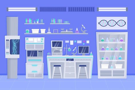 Sala de laboratorio de dibujos animados ... | Free Vector #Freepik #freevector #laboratorio-dibujo #laboratorio-ciencias #laboratorio #ciencia-tecnologia Bar Chart, Lab, Quick Saves