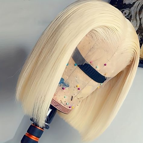 Faster shipping. Better service Short Bob Straight, 613 Lace Front Wig, Kort Bob, Bob Straight, Color Rubio, Blonde Bob Wig, Straight Blonde Hair, Short Human Hair Wigs, Bob Lace Front Wigs