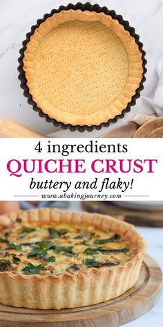 Flaky Quiche Crust Recipe, Quiche Shell Recipe, Pastry Crust Recipe Easy, Best Quiche Crust Recipe, Savory Short Crust Pastry, Easy Crust For Quiche, Quiche Recipes Homemade Crust, Savoury Shortcrust Pastry, Recipe For Quiche Simple