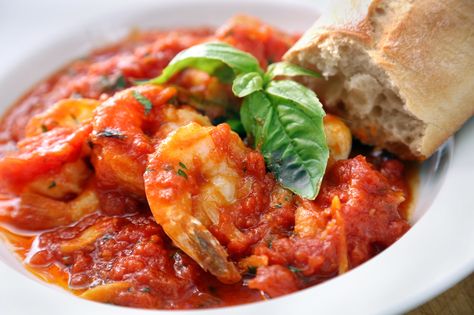 Shrimp alla Marinara by Julia Moskin Sauce For Shrimp, Seafood Marinara, Shrimp Marinara, Marinara Recipe, Marinara Sauce Recipe, Shrimp Sauce, Marinara Sauce Homemade, Homemade Marinara, Nyt Cooking