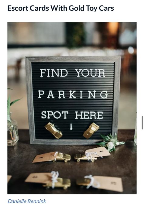 Car Themed Wedding, Themed Wedding Decorations, Wedding Car Decorations, Grey Wedding Invitations, Car Themes, Future Wedding Plans, Wedding Goals, Toy Cars, Wedding Seating