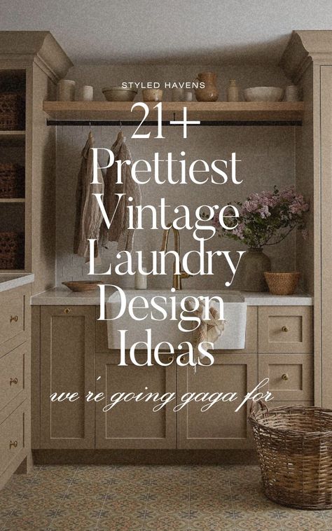 On the hunt for cottagecore laundry room ideas for your dream laundry room? These vintage laundry room ideas are literally *so-good* and hand-picked - whether you're looking more for laundry room design inspiration, or a laundry room decor must-haves, these cottage laundry rooms will be sure to inspire you - including stacked washer dryer combos too! (SAVE to your HOME DECOR board for later!) Gorgeous Laundry Room Ideas, Laundry Rod Ideas, Laundry Room Cabinets Ideas, Laundry Room Design Dark, Laundry Room Ideas Tile, Funky Laundry Room Ideas, Blue Washer And Dryer Laundry Room, Mud Room Laundry Room Combo Layout, Speed Queen Laundry Room