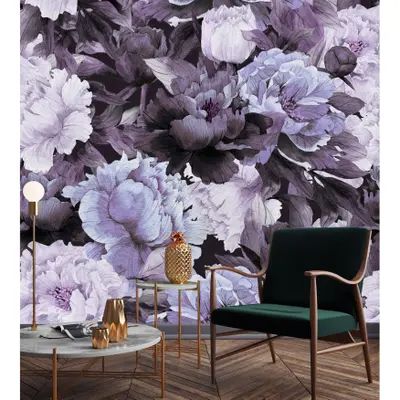 Buy Wallpaper Online at Overstock | Our Best Wall Coverings Deals Office Update, Salon Office, Purple Peony, Future Bedroom, Nursery Mural, Peony Wallpaper, Wallpaper Purple, Purple Peonies, Blue Furniture