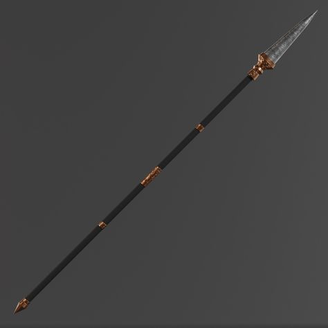 Double Sided Spear Concept Design, Spear Design Ideas, Fantasy Spear Art, Spear Fantasy Art, Fantasy Spear Concept Design, Sci Fi Spear, Spear Designs Art, Dnd Spear, Spear Concept Art