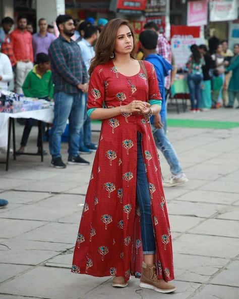 #Qismat series- The gorgeous Sargun Mehta's wardrobe in the movie by #Malvikakapoor Sargun Mehta, Indian Designer Suits, Long Kurti Designs, Salwar Kamiz, Kurti Design, Dress Neck Designs, Kurti Designs Party Wear, Kurta Designs Women, Skirt Maxi