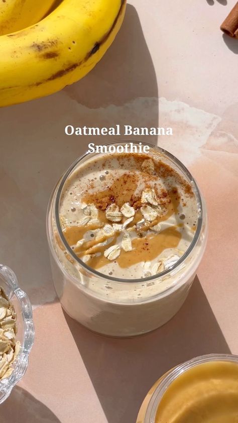 Smothies Bowls Recipe, Blender Smoothie, Oatmeal Banana, Resep Smoothie, Oatmeal Smoothie Recipes, Oat Smoothie, Smoothie Recipes Healthy Breakfast, Smoothie Drink Recipes, Makanan Diet