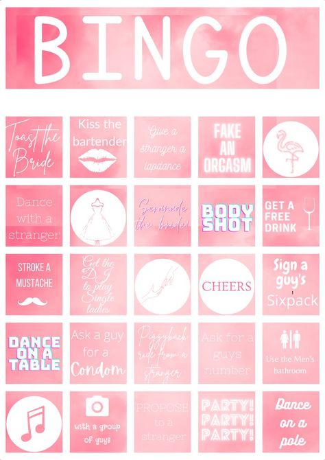 This premium matte vertical poster is perfect to play Bachelorette Bingo! A day to remember. Make sure you complete all the assignments by the end of the day. This poster will be shipped to your address within 1 - 7 business days. Available in 2 different sizes. X Niki #bachelorette weekend #bachelorette #bridalshowergames #partygames #drinkinggames #bacheloretteparty #adultgames #bridalshowergame #Partydecorations #bacheloretteBingo #booziebingo #bachelorettegame #naughtybacheloretteparty Bingo Poster, Bachelorette Party Bingo, Bachelorette Bingo, Jewish Wedding Reception, Group Party, Gay Pride Playlist, The Best Game, Diy Bachelorette Party, Hens Party