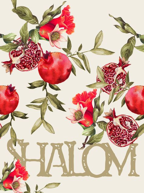 Jewish Pomegranate Art, Pomegranate Wall Art, Vintage Pomegranate Illustration, Pomegranate Tree Illustration, Pomegranate Art Design, Pomegranate Art Illustrations, Pomagranet Art, Pomegranate Aesthetic, Pomegranate Illustration