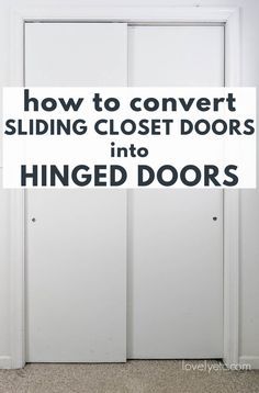 Sliding Door Kids Closet, Closet Doors Ideas Bedroom Diy, Bedroom Closet Sliding Door Ideas, Best Closet Doors Small Spaces, Decorative Sliding Closet Doors, Sliding Door To Hinge Door, Closet Organization Ideas With Sliding Doors, New Closet Doors Bedrooms, How To Make Closet Doors Look Better