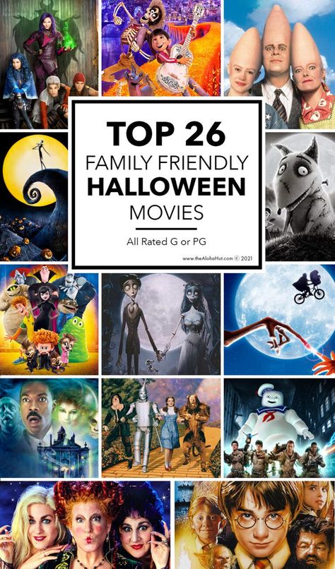 Fall Family Movies, Top Halloween Movies, Best Family Halloween Movies, Scary Movies For Kids, Kid Friendly Halloween Movies, Free Printable Halloween Games, Scary Halloween Movies, Family Halloween Movies, Halloween Kids Activity