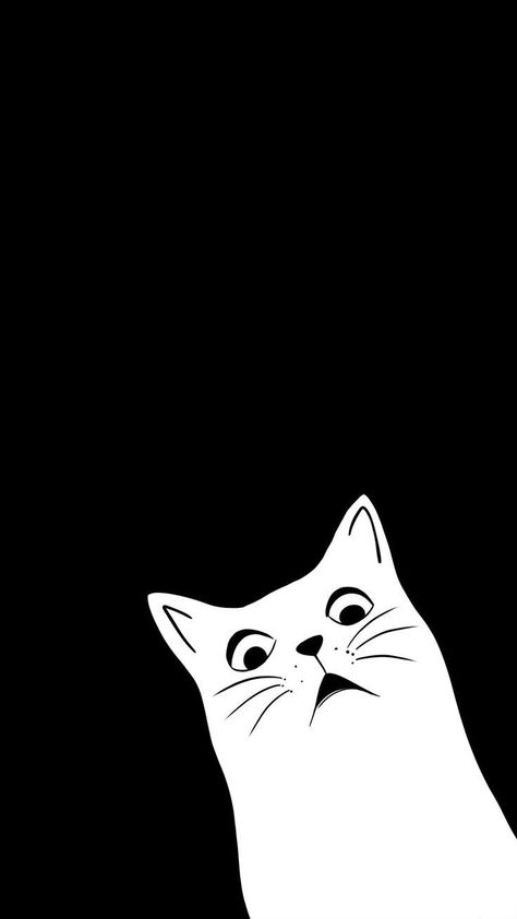 Cute Simple Wallpapers Black, Simple Wallpapers Black, Simple Wallpapers White, Black Cat Iphone Wallpaper, Cat Black Background, Iphone Wallpaper King, Wallpapers Black, Cat Phone Wallpaper, White Quotes