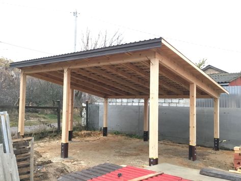 Carport Lean To Ideas, Car Port Ideas Cheap, Pavillion House, Bbq Gazebo, Pergola Carport, Car Port, Carport Garage, Carport Designs, Building A Pergola