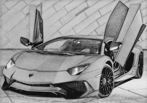 Drawing Lamborghini Aventador: LP750-4 SV Sketch Lamborghini Sketch Pencil, Lamborghini Aventador Sketch, Car Drawing Lamborghini, Lamborghini Drawing Sketches, Lamborghini Aventador Drawing, Drawing Lamborghini, Lamborghini Sketch, Vehicles Sketch, Lamborghini Drawing