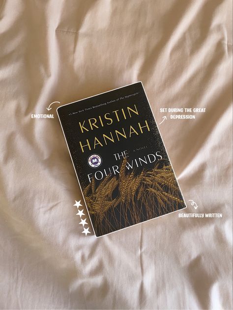 book review | book recommendation | bookstagram Kristin Hannah Books, The Four Winds, Instagram Review, Blind Date With A Book, Date With A Book, Kristin Hannah, Four Winds, Book Recommendation, Writing Style