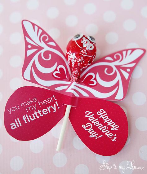 you make my heart flutter butterfly valentine Butterfly Valentine, Box Regalo, Printable Butterfly, Classroom Valentines, Skip To My Lou, Diy Valentines Cards, Valentines Gift Tags, Valentine's Day Printables, Butterfly Printable