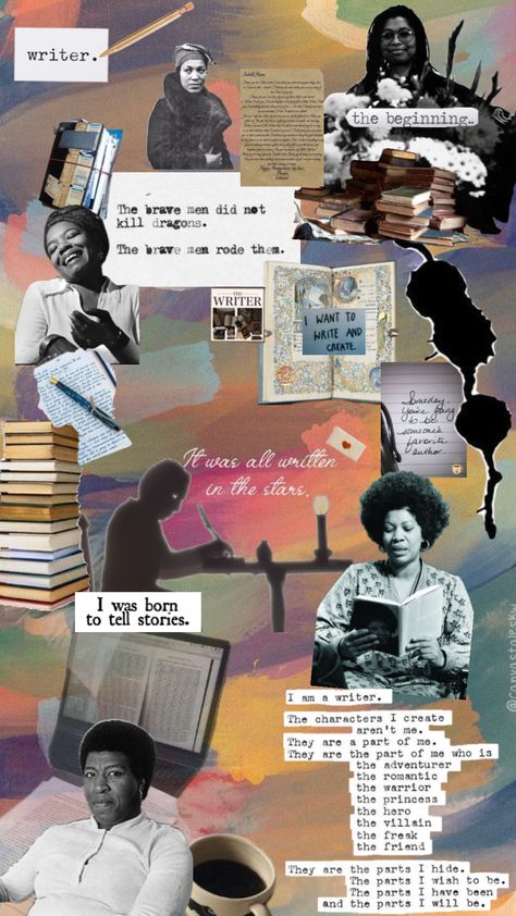 #writer #writingmoodboard #writingaesthetic #writing Writer Phone Wallpaper, Black Writer Aesthetic, Writing Aesthetic Black Woman, Writer Collage, New York Writer Aesthetic, Female Writer Aesthetic, Writer Vibes, Black Woman Writer Aesthetic, Writer In New York Aesthetic