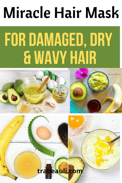 DIY hair mask for damaged hair Best Homemade Hair Mask For Damaged Hair, Dry Hair Diy Mask, Hydration Hair Mask Diy, Moisturing Hair Mask Diy, Prewash Hair Mask Diy, Diy Mask For Dry Hair, Hydrate Hair Mask Diy, Recipes For Hair Masks, Diy Moisturizing Hair Mask Curly Hair