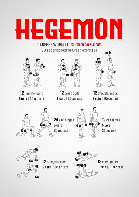 Hegemon Workout Darebee Dumbell Workout, Darbee Workout, Darebee Workout, Dumbell Workout, Baby Sleep Schedule, Body Exercises, Health Exercise, Abs And Cardio Workout, Calf Raises