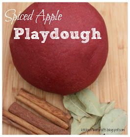 Kitchen Floor Crafts: Apple Spiced Playdough Playdough Sensory, Sensory Kits, Apple Preschool, Infant Room, Apple Unit, Fall Preschool Activities, Apple Activities, Playdough Recipe, Apple Theme