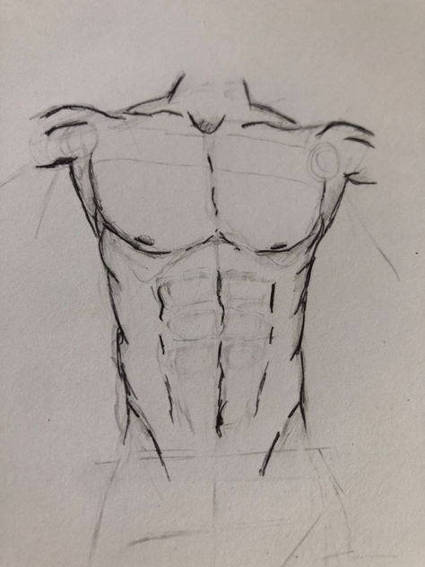 My hope is to share my knowledge with you so you too can expand your love for the arts. Thank you for your interest! Abs Drawing Reference Male Easy, Men Body Drawing Sketches, Male's Body Drawing, Man’s Body Drawing, How To Draw A Mans Torso, Sketches Of Male Bodies, Men Bodies To Draw, Guy Anotamy Drawing, Mens Torso Drawing