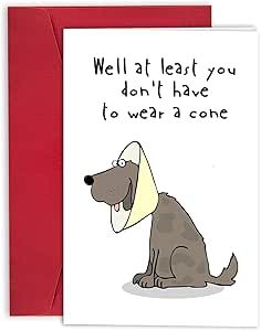 Funny Speedy Recovery Quotes, At Least You Dont Have To Wear A Cone, Get Well Soon Quotes Funny, Get Well Soon Cards Surgery, Speedy Recovery From Surgery, Surgery Recovery Humor, Speedy Recovery Quotes, Feel Better Funny, Get Well Soon Funny