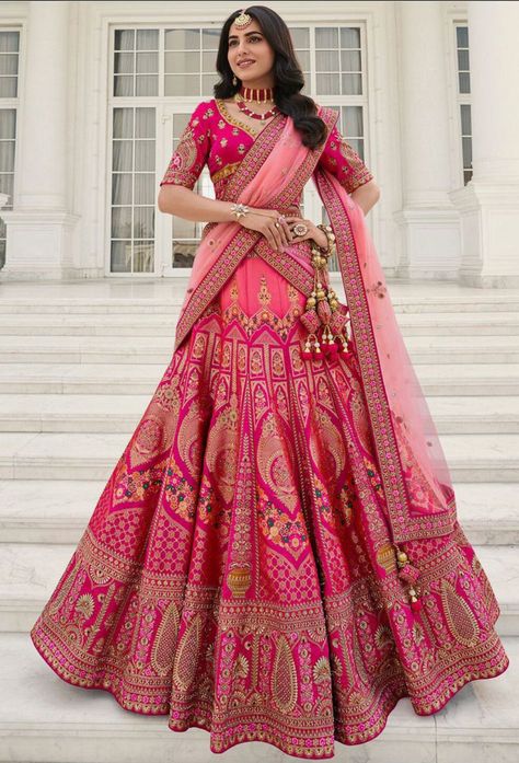 She is shy 
He is outspoken 

She is clumsy 
He is graceful 

She is … #romance #Romance #amreading #books #wattpad Unique Lehenga, Embroidery Lehenga, Pengantin India, Latest Bridal Lehenga, Sabyasachi Lehenga, Rani Pink, Lehenga Choli Online, Pink Lehenga, Lehenga Collection