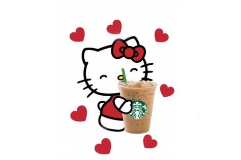 she’s just like me fr Iced Coffee, Hello Kitty, Kitty, Drinks