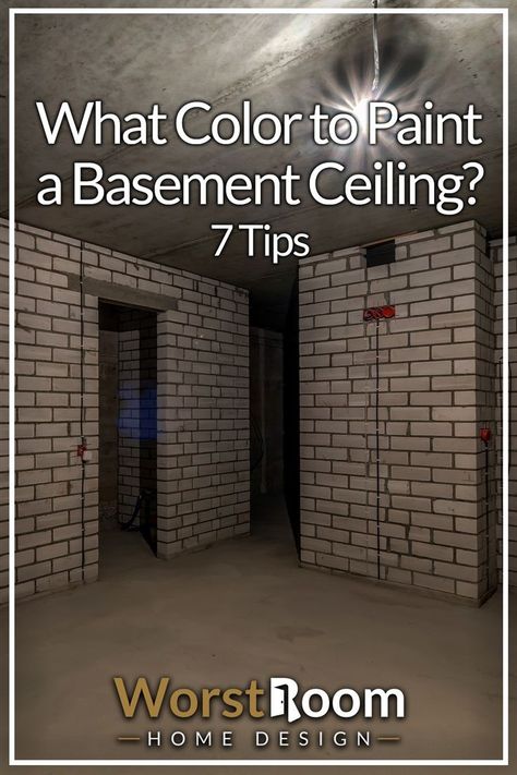 What Color To Paint a Basement Ceiling? 7 Tips Best Color To Paint Exposed Basement Ceiling, Painting Open Ceiling Basement, Painting A Basement Ceiling, Painting Basement Ceiling Black, Brown Basement Ceiling, Unfinished Basement Ceiling Painted, Basement Ceiling Ideas Inexpensive Diy, Basement Ceiling Color Ideas, Low Ceiling Basement Remodel